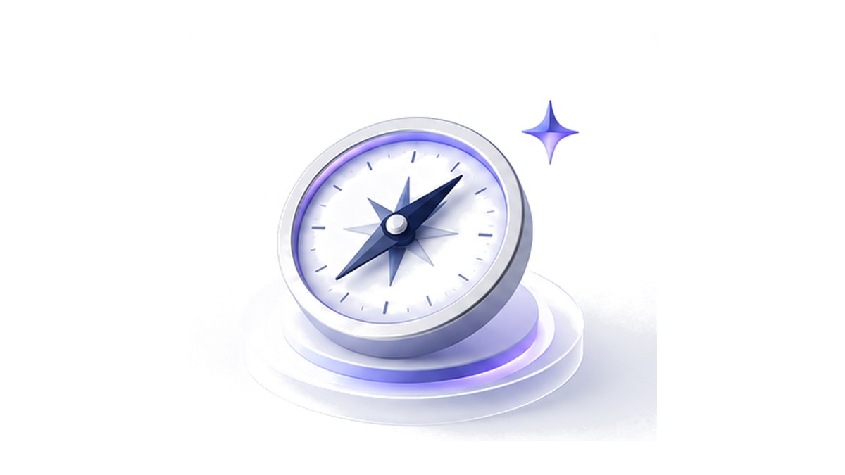 方位磁針のイラスト(AI法人研修 COMPASS AI)